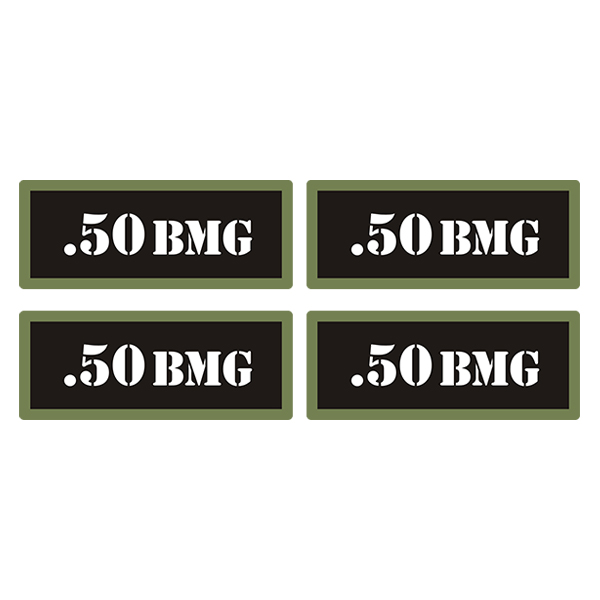 .50 BMG Ammo Can Label Sticker 4PK Box Case Decal V3 Rotten Remains