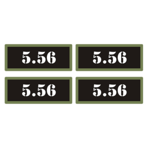 5.56 Ammo Can Label Sticker 4PK Box Case Decal V3 Rotten Remains