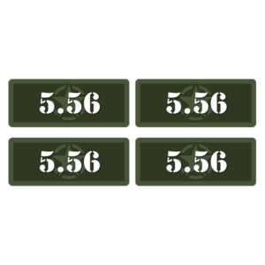 5.56 Ammo Can Label Sticker 4PK Box Case Decal V5 Rotten Remains
