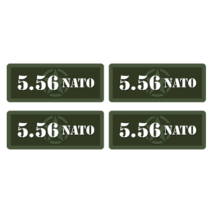 5.56 NATO Ammo Can Label Sticker 4PK Box Case Decal V5 Rotten Remains
