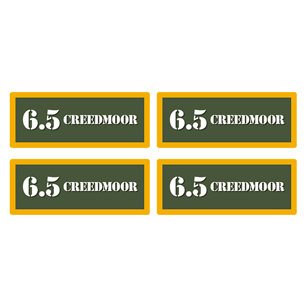 6.5 Creedmoor Ammo Can Label Sticker 4PK Box Case Decal V4 Rotten Remains