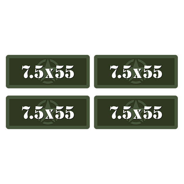 7.5×55 Ammo Can Label Sticker 4PK Box Case Decal V5 Rotten Remains