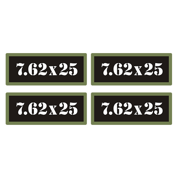 7.62×25 Ammo Can Label Sticker 4PK Box Case Decal V3 Rotten Remains