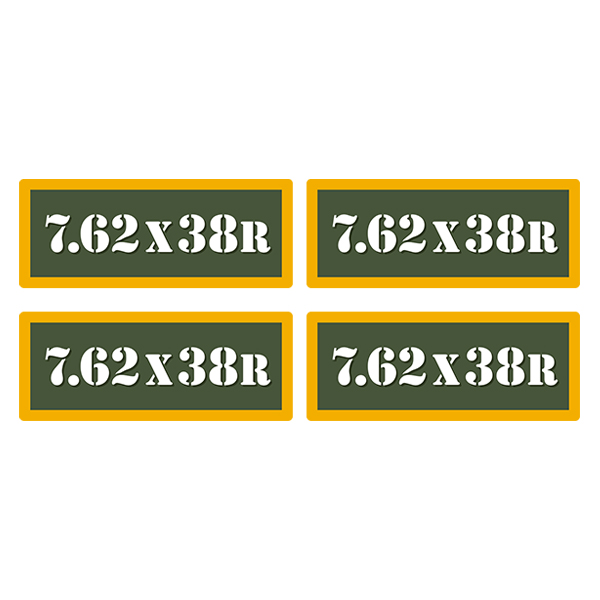 7.62x38R Ammo Can Label Sticker 4PK Box Case Decal V4 Rotten Remains