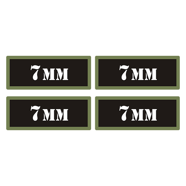 7MM Ammo Can Label Sticker 4PK Box Case Decal V3 Rotten Remains