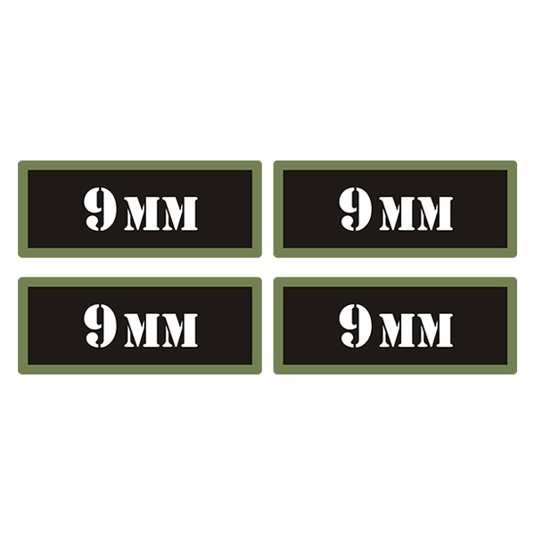 9MM Ammo Can Label Sticker 4PK Box Case Decal V3 Rotten Remains