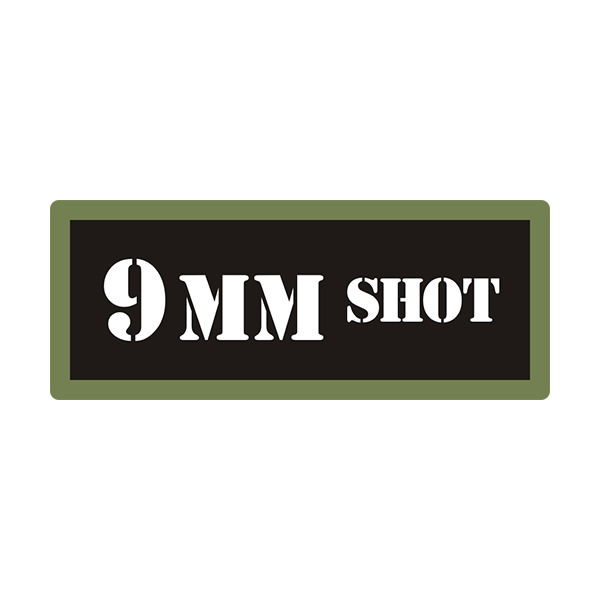 9MM SHOT Ammo Can Vinyl Label Sticker Box Case Decal V3 Rotten Remains