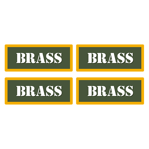 Brass Ammo Can Label Sticker 4PK Box Case Decal V4 Rotten Remains