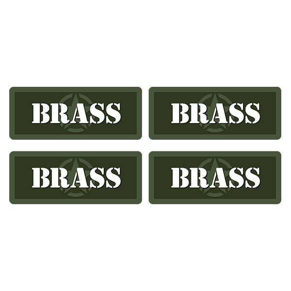 Brass Ammo Can Label Sticker 4PK Box Case Decal V5 Rotten Remains