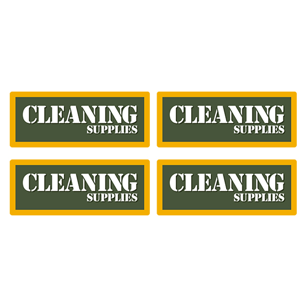 Cleaning Supplies Ammo Can Label Sticker 4PK Box Case Decal V4 Rotten Remains