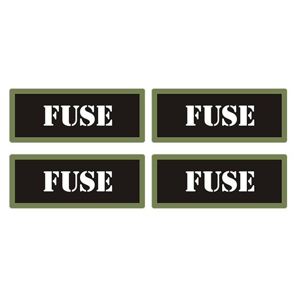 Fuse Ammo Can Label Sticker 4PK Box Case Decal V3 Rotten Remains