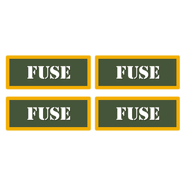 Fuse Ammo Can Label Sticker 4PK Box Case Decal V4 Rotten Remains