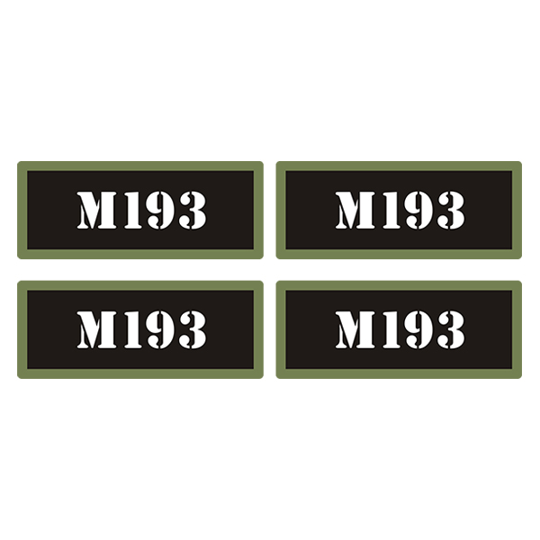 M193 Ammo Can Label Sticker 4PK Box Case Decal V3 Rotten Remains