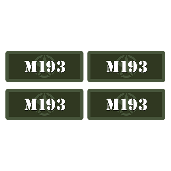 M193 Ammo Can Label Sticker 4PK Box Case Decal V5 Rotten Remains