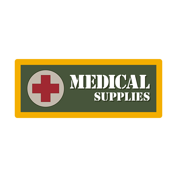 Medical Supplies Ammo Can Vinyl Label Sticker Box Case Decal V4 Rotten Remains