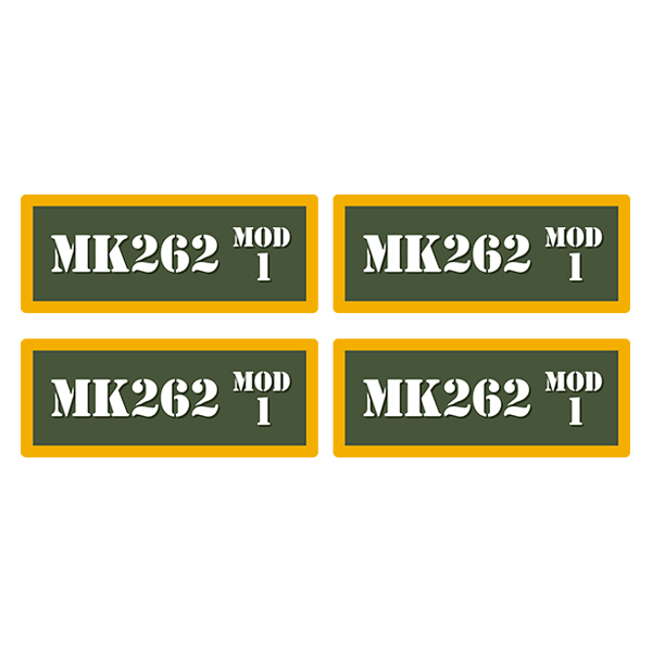 MK262 Mod 1 Ammo Can Label Sticker 4PK Box Case Decal V4 Rotten Remains