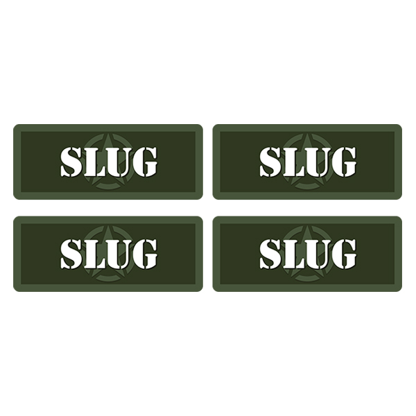Slug Ammo Can Label Sticker 4PK Box Case Decal V5 Rotten Remains