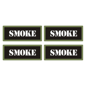 Smoke Ammo Can Label Sticker 4PK Box Case Decal V3 Rotten Remains