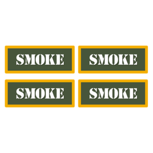 Smoke Ammo Can Label Sticker 4PK Box Case Decal V4 Rotten Remains