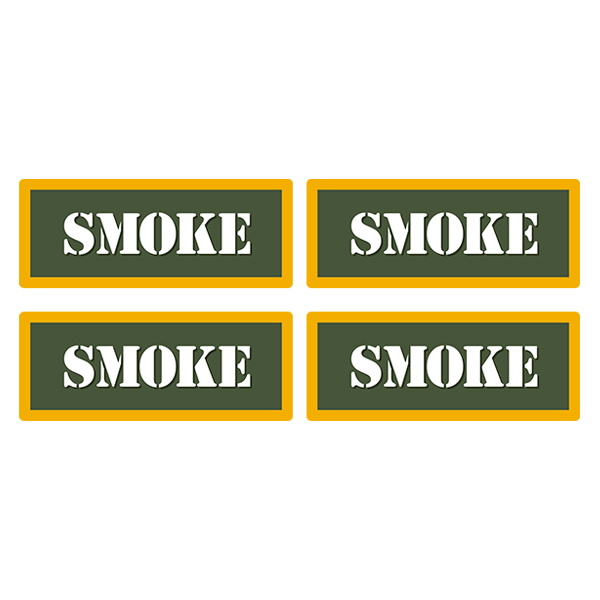 Smoke Ammo Can Label Sticker 4PK Box Case Decal V4 Rotten Remains