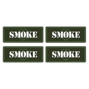Smoke Ammo Can Label Sticker 4PK Box Case Decal V5 Rotten Remains