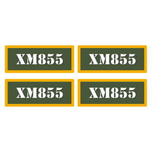 XM855 Ammo Can Label Sticker 4PK Box Case Decal V4 Rotten Remains