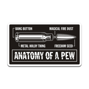 Anatomy of a Pew Sticker Decal