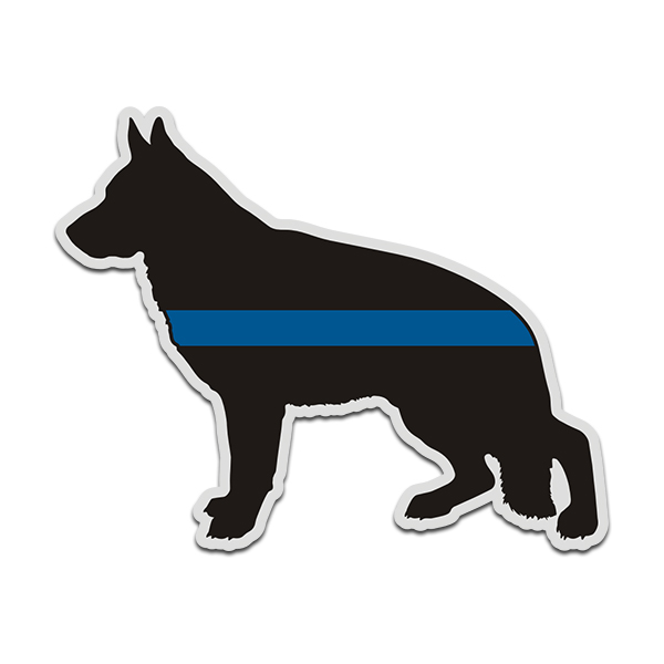 K9 German Shepherd Thin Blue Line Sheriff Police K-9 Dog Sticker Decal (LH) Rotten Remains