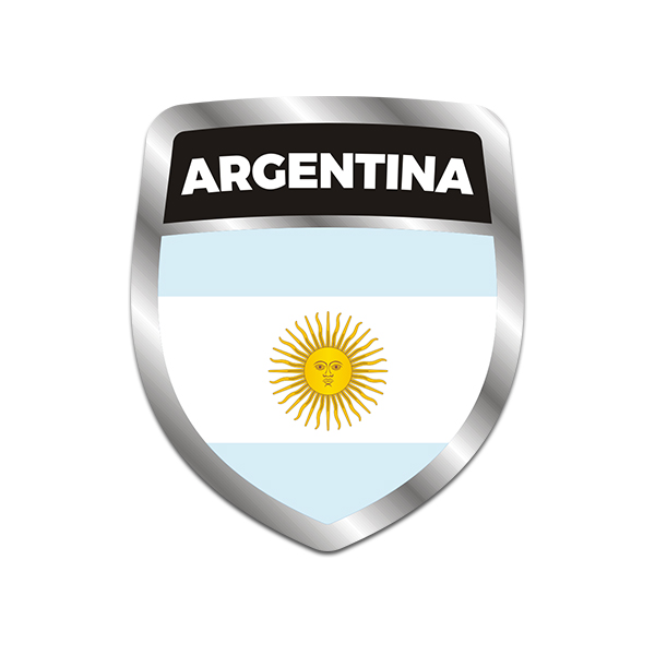 Argentina Flag Shield Badge Sticker Decal Rotten Remains