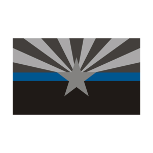 Arizona State Flag Thin Blue Line AZ Police Officer Sheriff Sticker Decal Rotten Remains