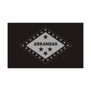 Arkansas State Subdued Flag Black Gray Decal AR Vinyl Sticker Rotten Remains