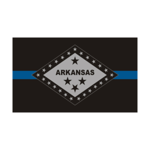 Arkansas State Flag Thin Blue Line AR Police Officer Sheriff Sticker Decal Rotten Remains