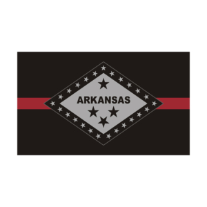 Arkansas State Flag Thin Red Line AR Firefighter Rescue Sticker Decal Rotten Remains