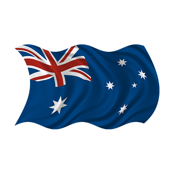 Australia Waving Flag Sticker Decal Rotten Remains