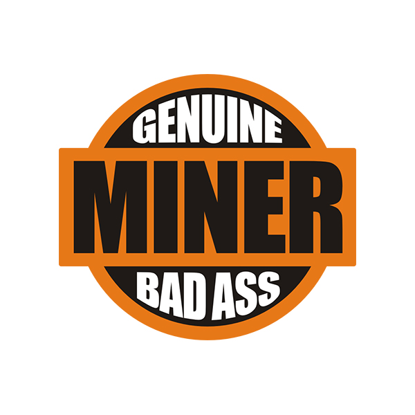 Helmet Sticker Label Vinyl Mining Certified Bad Ass Coal Miner Hard Hat Decal 