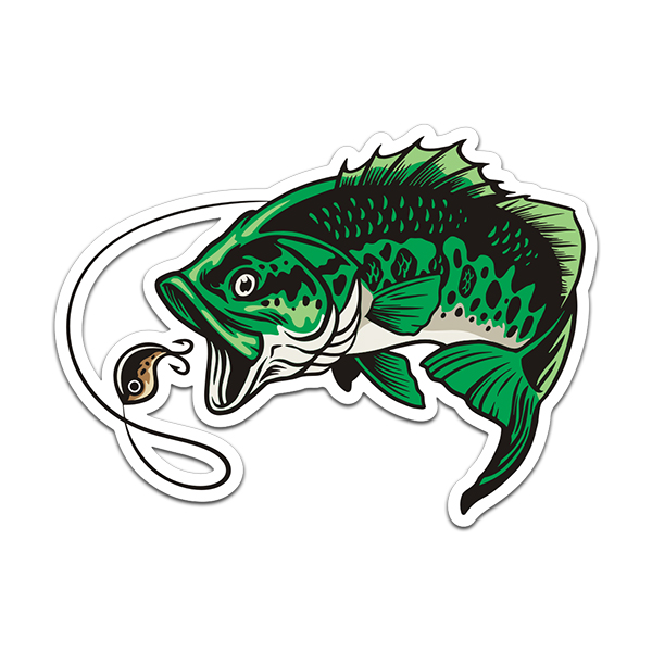 Largemouth Bass Sticker Decal Fishing Boat Fish Lure Fisherman LH