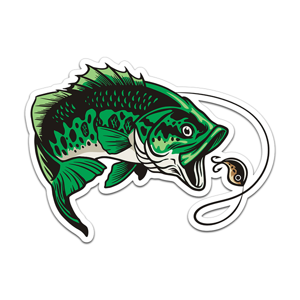 Largemouth Bass Fishing Vinyl Bumper Sticker Boat Decal Fishing Tackle  Boxes Stickers Fish Decals Car Fishing Boating Tackle Box Funny Stickers  Bass