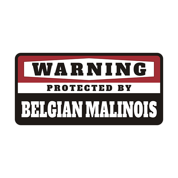 Belgian Malinois Protected by Warning Decal Guard Dog Vinyl Sticker Rotten Remains