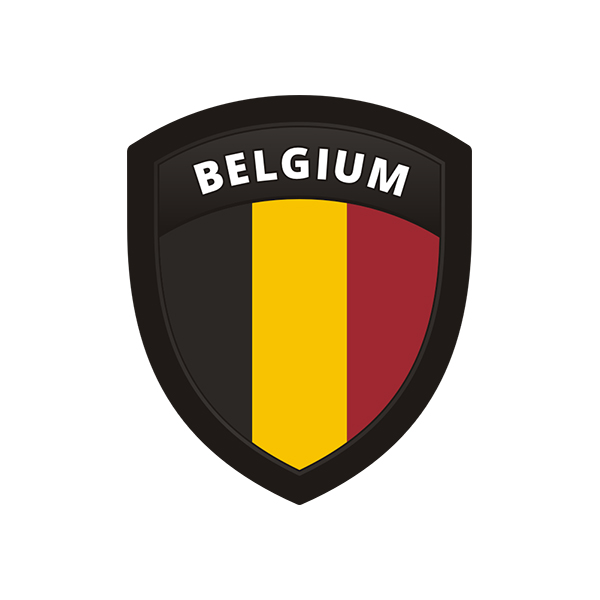 Belgium Flag Belgian Shield Badge Sticker Decal Rotten Remains