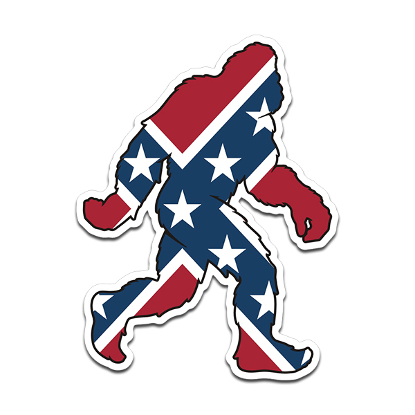 Bigfoot Rebel Flag Sticker V1 RH