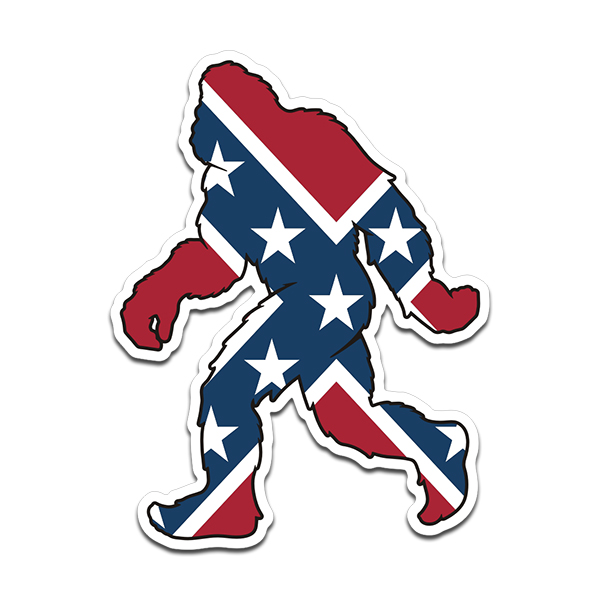 Bigfoot Rebel Flag Sticker V1 LH