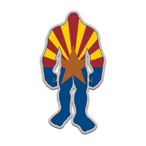 Arizona State Flag Bigfoot Decal AZ Sasquatch Big Foot Sticker Rotten Remains