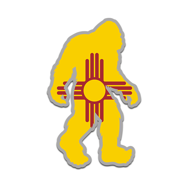 New Mexico State Flag Bigfoot Decal NM Sasquatch Big Foot Sticker V2 Rotten Remains