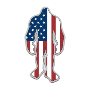 American Flag Bigfoot Decal USA United States Sasquatch Big Foot Sticker Rotten Remains
