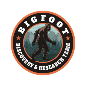 Bigfoot Sasquatch Discovery & Research Team Orange Sticker Decal Rotten Remains