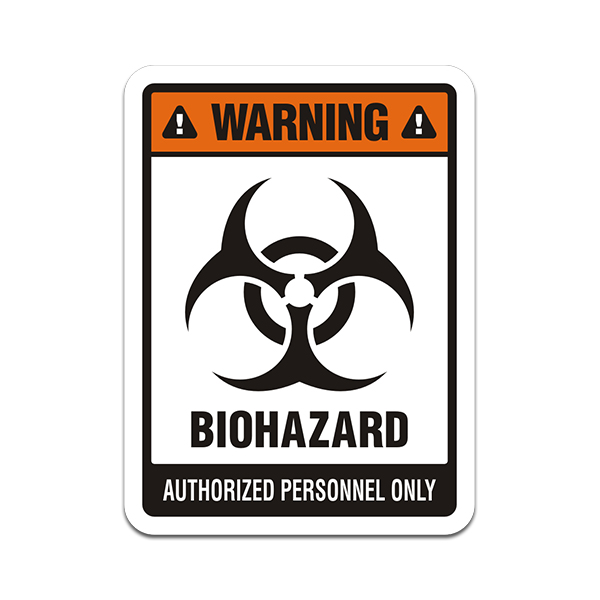 Biohazard Warning Label Vinyl Sticker Decal Hazardous Materials Caution V3 Rotten Remains