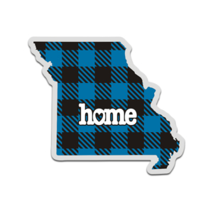 Missouri State Blue Buffalo Plaid Decal MO Checkered Home Map Vinyl Sticker Rotten Remains