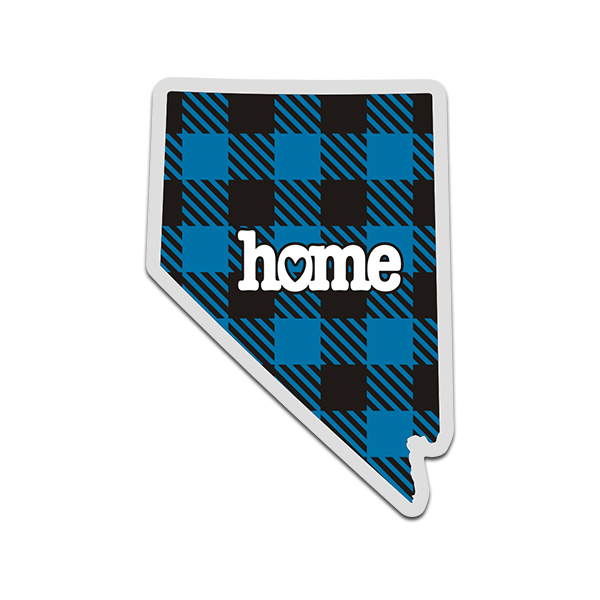 Nevada State Blue Buffalo Plaid Decal NV Checkered Home Map Vinyl Sticker Rotten Remains