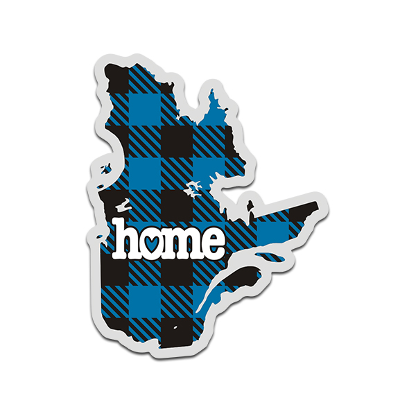 Quebec Blue Buffalo Plaid Decal QC Checkered Home Map Vinyl Sticker Rotten Remains
