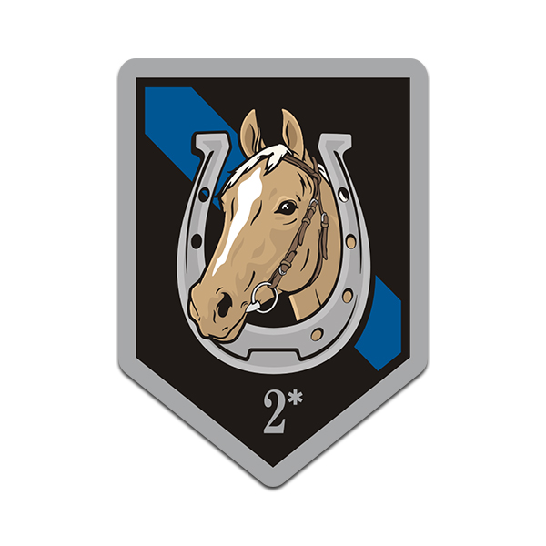 Mounted Patrol Unit Palomino Horse Sticker Decal Police Thin Blue Line V3